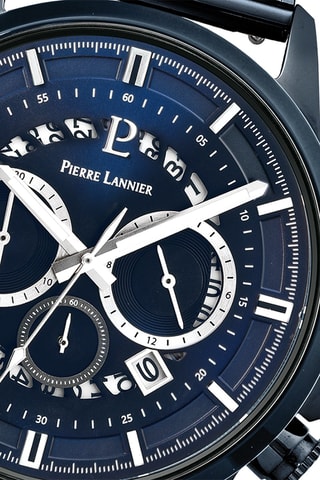 Montre à quartz en acier Sentinelle - Chronographe - Bleu marine