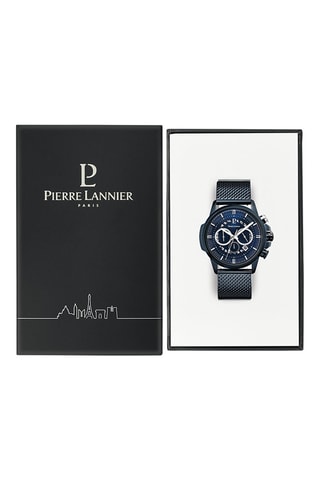 Montre à quartz en acier Sentinelle - Chronographe - Bleu marine