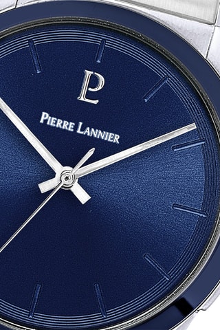 Montre à quartz en acier Candide - Argenté et bleu marine