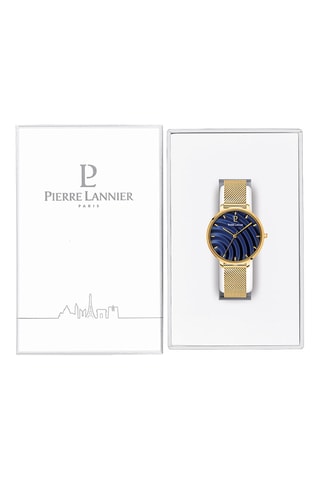 Montre à quartz en acier Betty - Doré et bleu marine