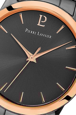 Montre à quartz en acier Roxane - Anthracite et doré rose