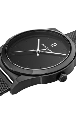 Montre à quartz en acier Candide - Noir