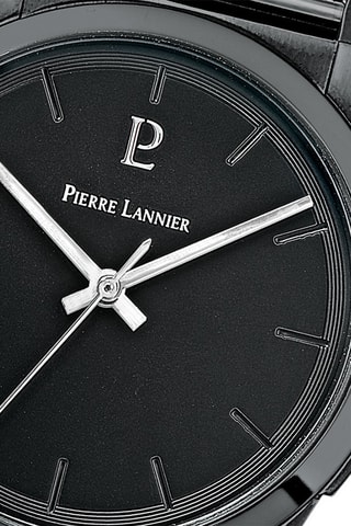 Montre à quartz en acier Candide - Noir