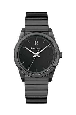 Montre à quartz en acier Candide - Noir
