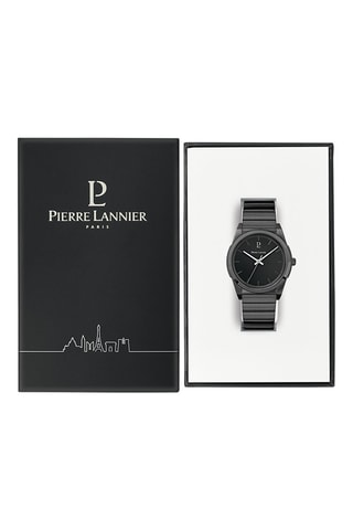 Montre à quartz en acier Candide - Noir