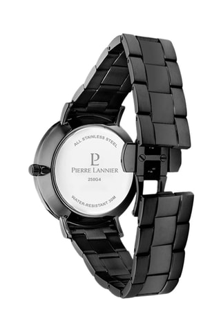 Montre à quartz en acier Echo -  Noir