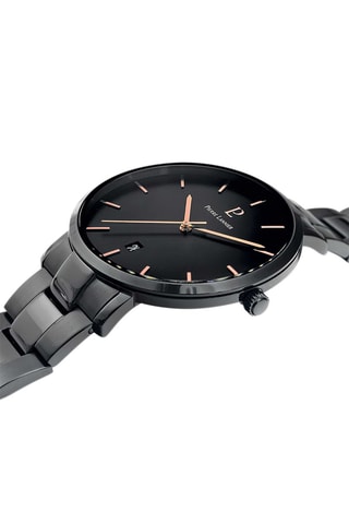 Montre à quartz en acier Echo -  Noir