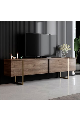 Meuble TV 2 abattants - 180 x 50 x 30 cm