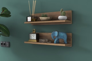 2 étagères murales - 60 x 15 x 13 cm