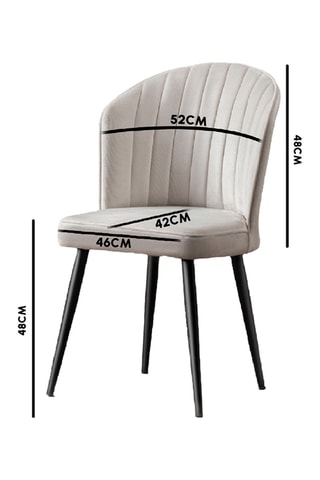 2 chaises Rubi - 52 x 85 x 42 cm