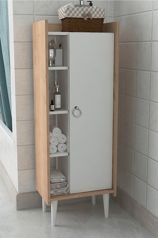 Meuble de salle de bain 1 porte - 50 x 140 x 30 cm