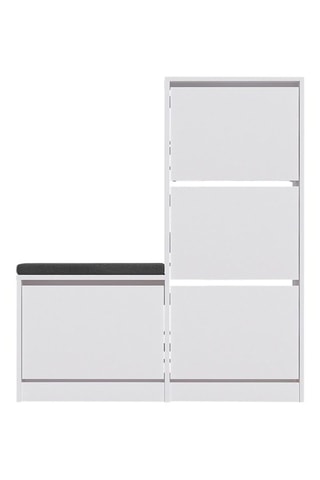 Meuble à chaussures 4 abattants - 105 x 119 x 26 cm