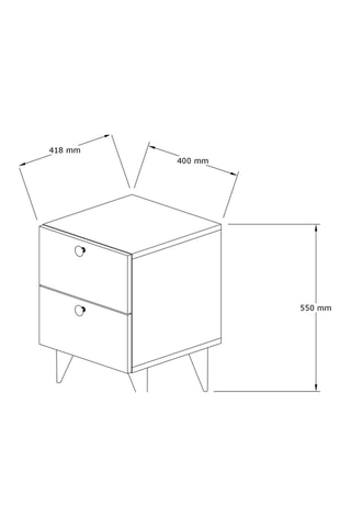 Table de chevet Kada - 40 x 55 x 41,8 cm