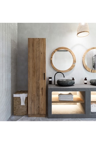 Colonne salle de bain 1 porte Yaman - 40 x 182 x 47 cm