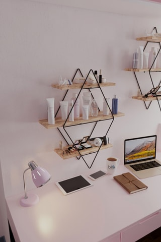 Etagère murale en bois massif - 70 x 60 x 16 cm