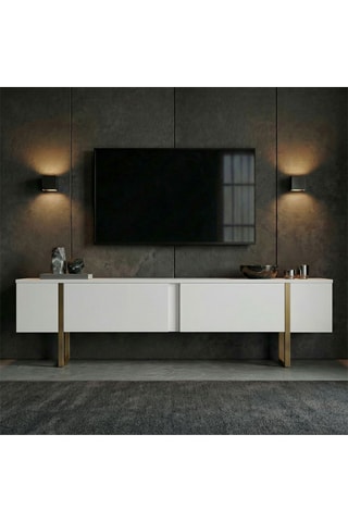 Meuble TV 2 portes - 180 x 30 x 29,5 cm
