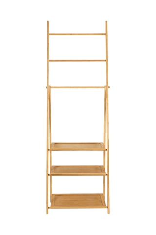 Estante suporte para toalhas Maya - Estrutura em bambu - 53 x 31 x 152 cm