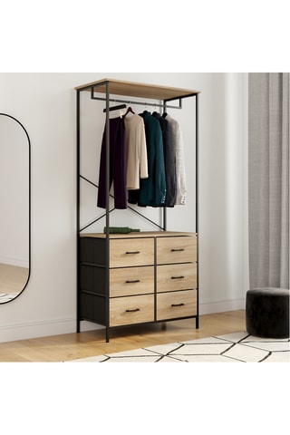 Roupeiro 6 gavetas Iris - 168 x 80 x 40 cm