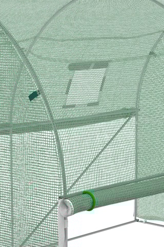 Estufa túnel de jardim lona reforçada 130 g/m² - 6 m² - gama todas as estações