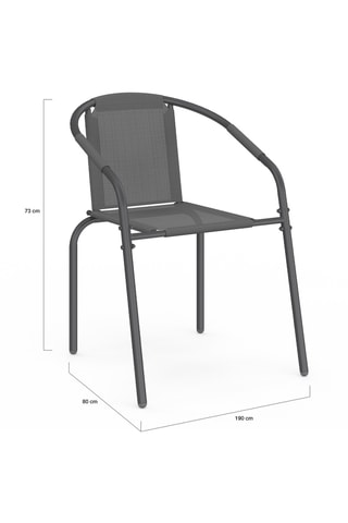 4 cadeiras Delma - 73 x 80 x 190 cm