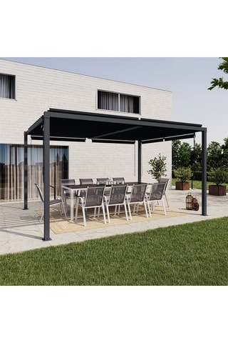 Pérgula bioclimática com 4 estores - 4 x 3 m