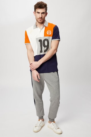 Polo - Harmont & Blaine Jeans - Blanc, bleu et orange