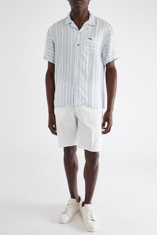 Chemise en lin - Harmont & Blaine - Blanc et bleu