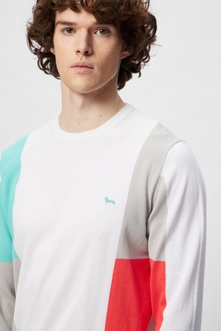 Pull - Harmont & Blaine - Blanc, rouge et bleu