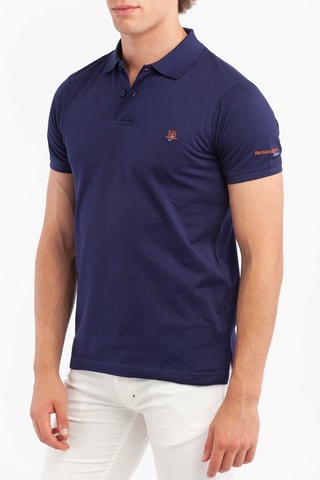 Polo - Harmont & Blaine Jeans - Blanc, bleu et orange