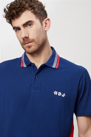 Polo - Harmont & Blaine Jeans - Blanc, bleu et rouge