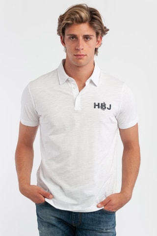 Polo - Harmont & Blaine Jeans - Blanc et bleu