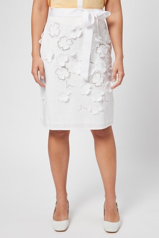 Jupe droite taille haute - Harmont & Blaine - Blanc