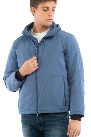 Veste à capuche - Blanc et bleu