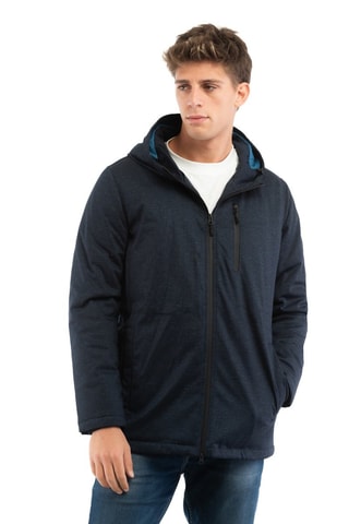 Veste à capuche - Noir et bleu