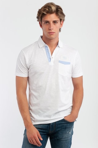 Polo - Harmont & Blaine Jeans - Blanc et bleu