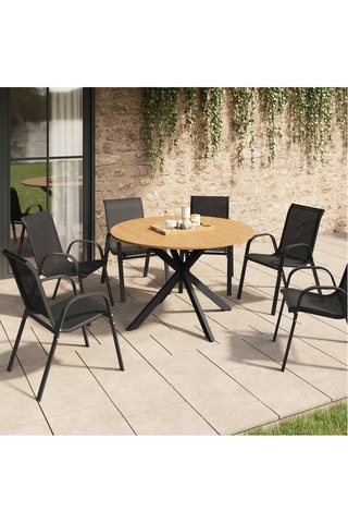 Mesa de jardín redonda Milazzo - 120 x 76 cm