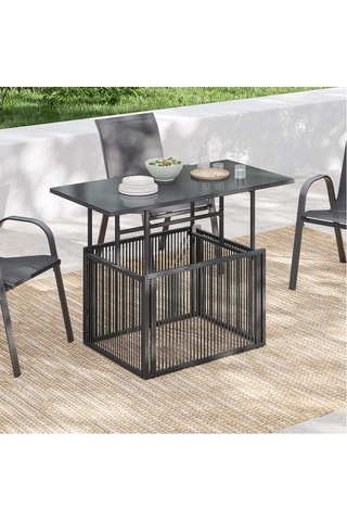 Mesa de centro de vidrio templado Ozéa - 100 x 50 x 73 cm