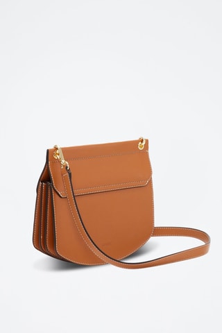 Borsa a tracolla in pelle - Cammello - Ganni