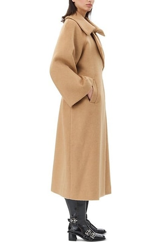 Cappotto in lana - Marrone chiaro - Ganni