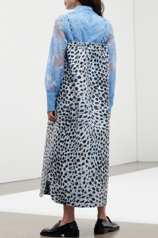 Abito lungo - Blu e nero - Ganni