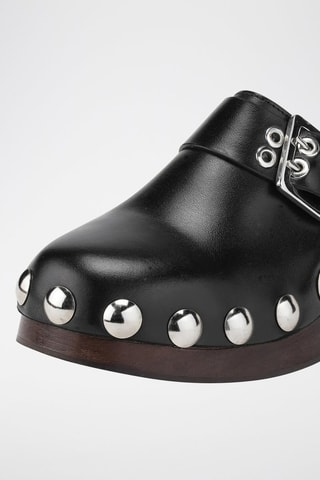 Sabot in pelle di vitello - Nero - Ganni