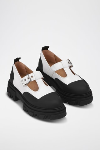 Mary Jane platform in pelle - Bianco - Ganni