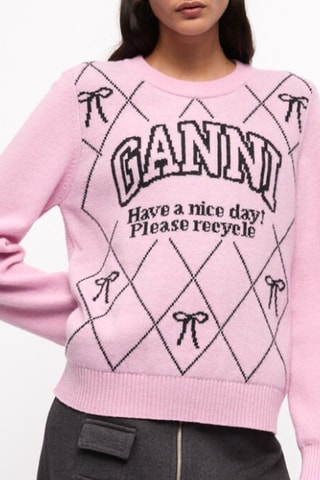 Maglia in lana - Malva - Ganni