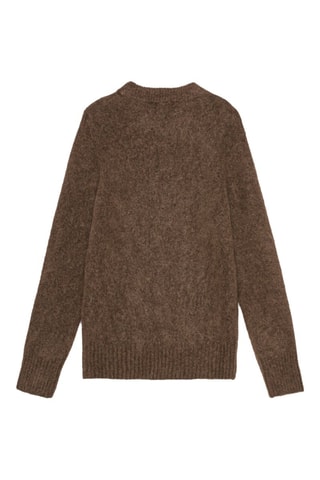 Maglia in alpaca e lana - Marrone scuro - Ganni