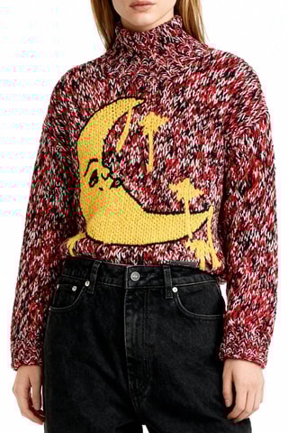 Maglia in lana - Rosso e giallo - Ganni