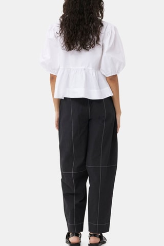 Pantaloni in cotone bio - Nero - Ganni