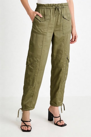 Pantaloni a vita alta - Verde chiaro - Ganni