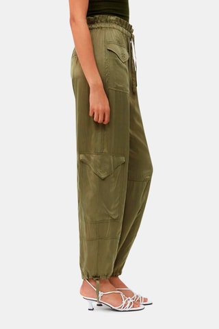 Pantaloni a vita alta - Verde chiaro - Ganni