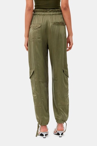 Pantaloni a vita alta - Verde chiaro - Ganni