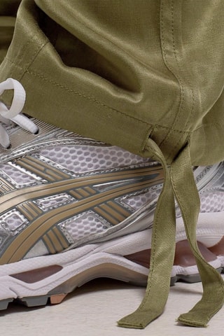 Pantaloni a vita alta - Verde chiaro - Ganni